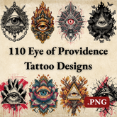 Eye of Providence Tattoo Design Bundle — 110 Files | 4K PNG