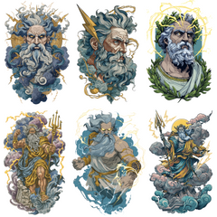 Zeus Tattoo Design Bundle — 65 Files | Greek God 4K PNG Art Collection