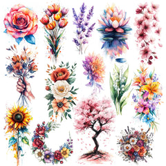 1450 Tattoo Designs in Watercolor Style (High-Res PNGs)