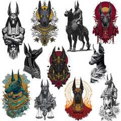 70 Anubis Tattoo Designs Bundle | 4K PNG