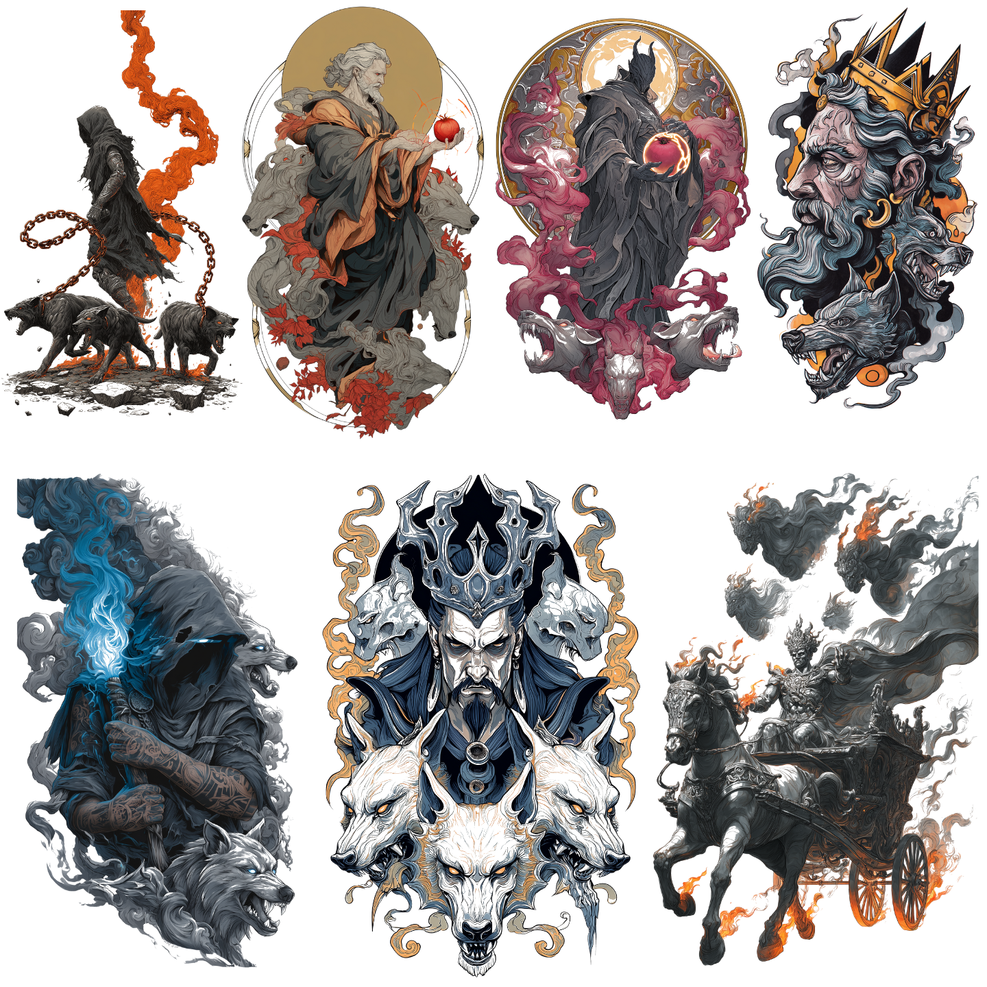 95 Hades Tattoo Designs Bundle | 4K PNG Collection