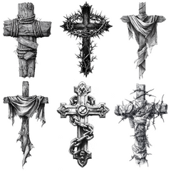 75 Cross Tattoo Designs Bundle | 4K PNG