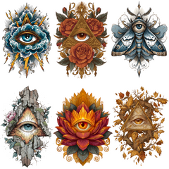 Eye of Providence Tattoo Design Bundle — 110 Files | 4K PNG
