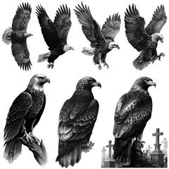 Eagle Tattoo Design Bundle — 90 Files | 4K PNG Collection