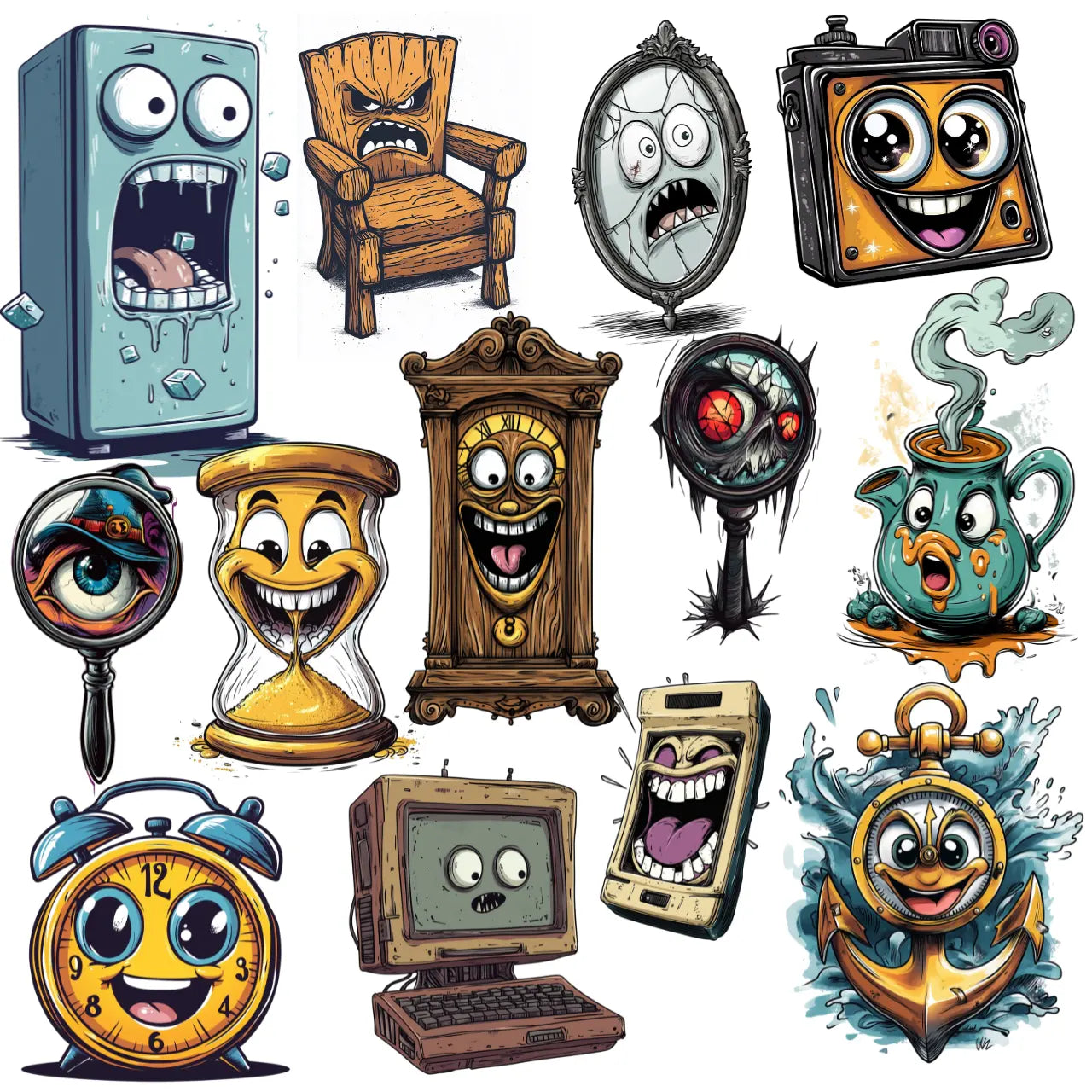 820 New School Tattoo Designs (PNG Format)