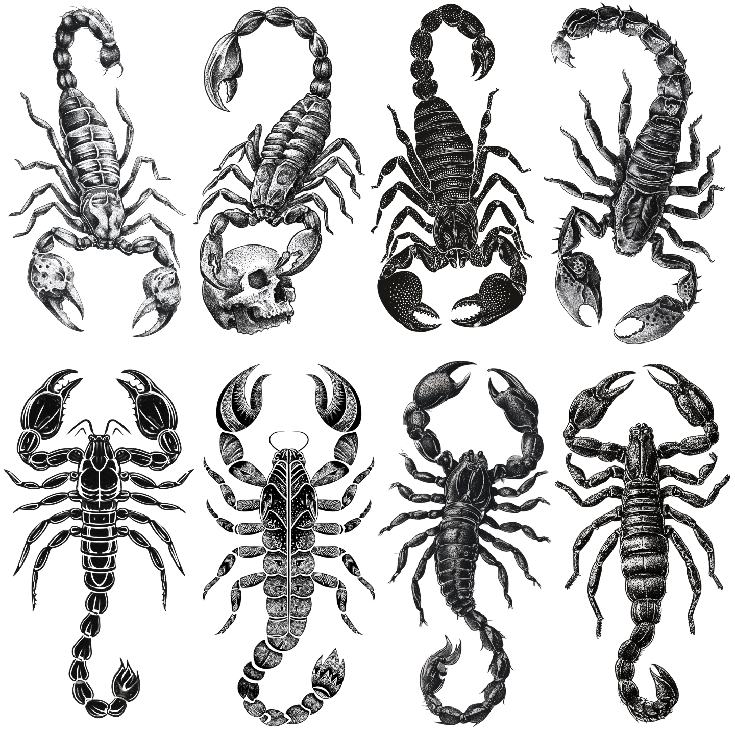 Scorpion Tattoo Design Bundle — 77 Files | 4K PNG Art Collection