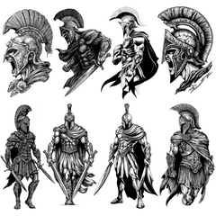 Spartan Tattoo Design Bundle — 150 Files | 4K PNG Warrior Art Collection