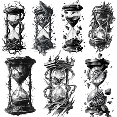 Hourglass Tattoo Design Bundle — 116 Files | 4K PNG Collection