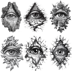 Eye of Providence Tattoo Design Bundle — 110 Files | 4K PNG