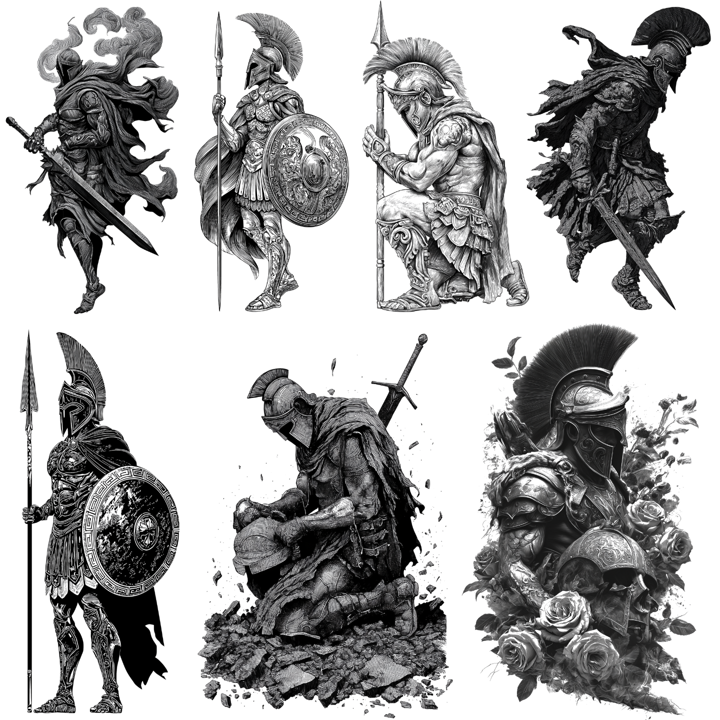 120 Ares Tattoo Designs Bundle | 4K PNG