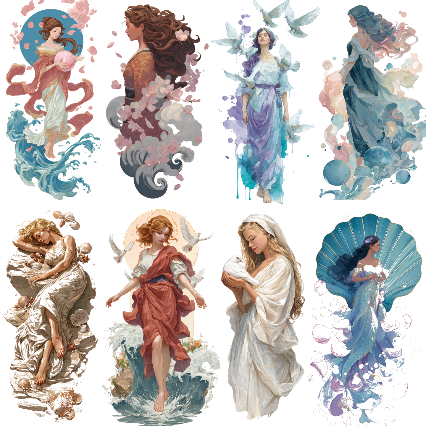 65 Aphrodite Tattoo Designs Bundle | 4K PNG