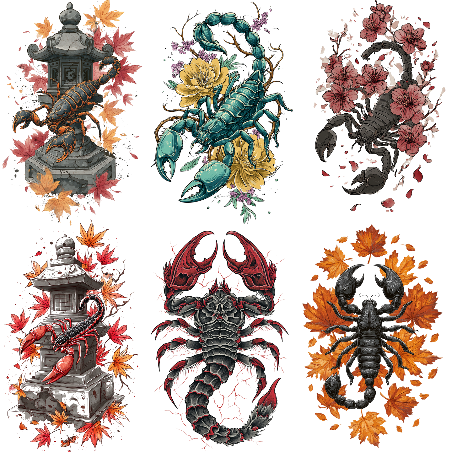Scorpion Tattoo Design Bundle — 77 Files | 4K PNG Art Collection