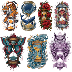 Hourglass Tattoo Design Bundle — 116 Files | 4K PNG Collection