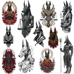 70 Anubis Tattoo Designs Bundle | 4K PNG