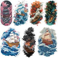 115 Ship Tattoo Designs | Nautical Adventure 4K PNG Bundle