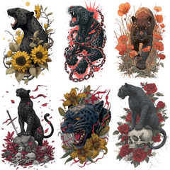 95 Panther Tattoo Designs Bundle | 4K PNG Art Collection