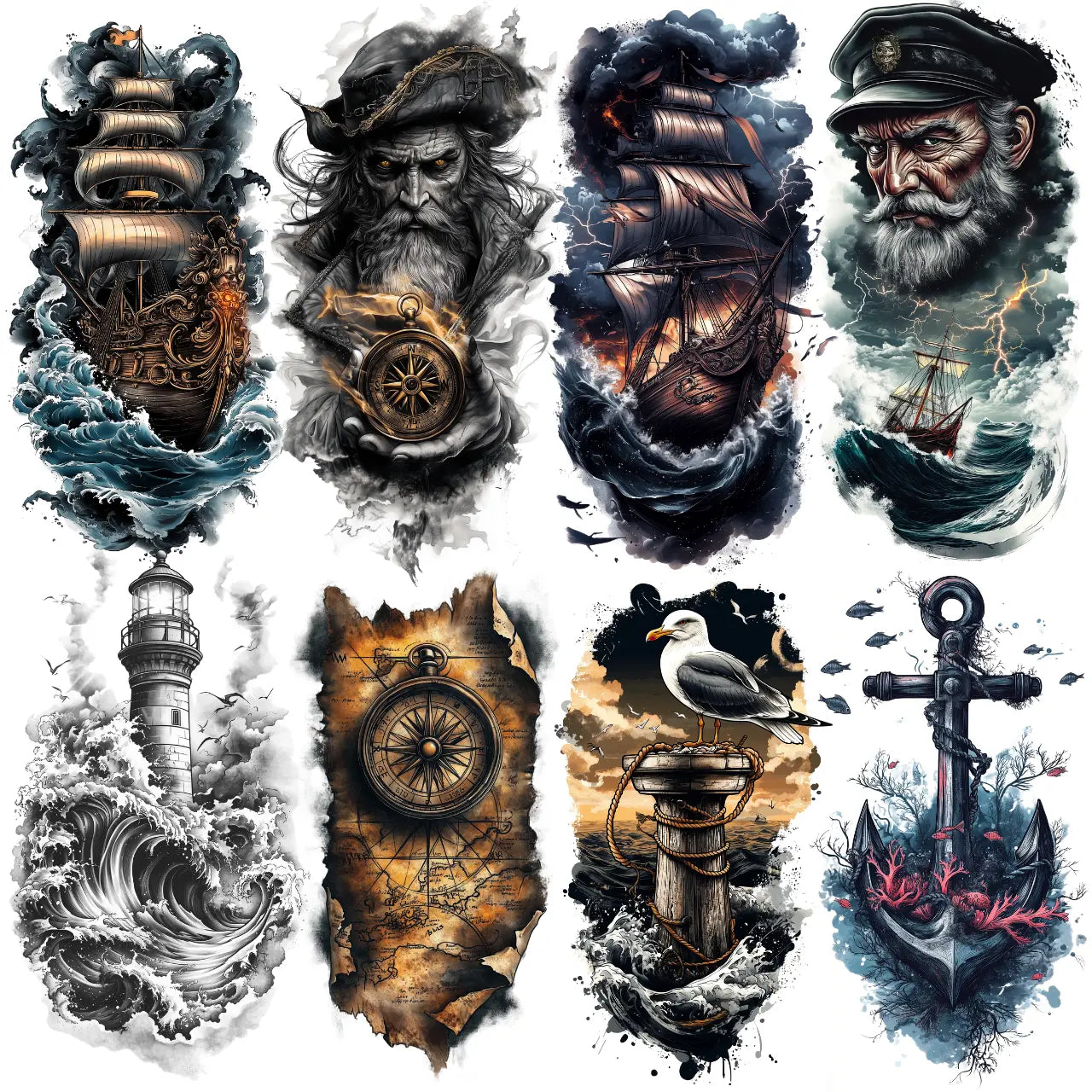 669 Neo-Traditional Tattoo Designs (PNG Format)