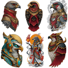 Ra Tattoo Design Bundle — 70 Files | Egyptian God 4K PNG Collection