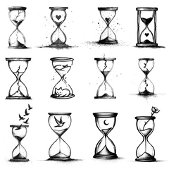 Hourglass Tattoo Design Bundle — 116 Files | 4K PNG Collection