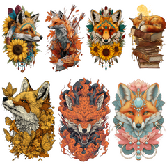 Fox Tattoo Design Bundle — 100 Files | 4K PNG Collection