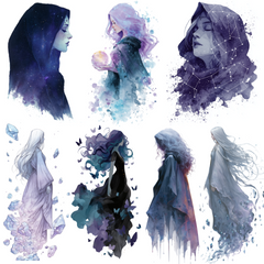 Witch Tattoo Design Bundle — 65 Files | 4K PNG Mystic Art Collection