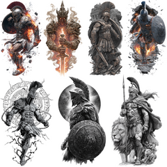 120 Ares Tattoo Designs Bundle | 4K PNG