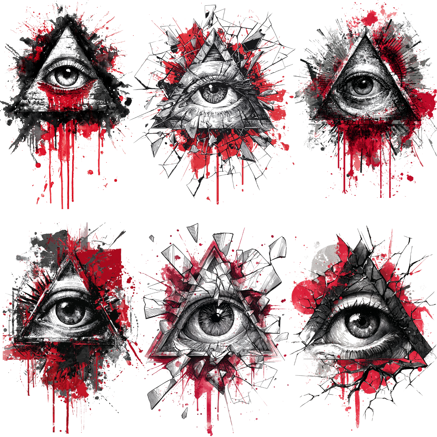 Eye of Providence Tattoo Design Bundle — 110 Files | 4K PNG