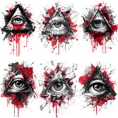 Eye of Providence Tattoo Design Bundle — 110 Files | 4K PNG