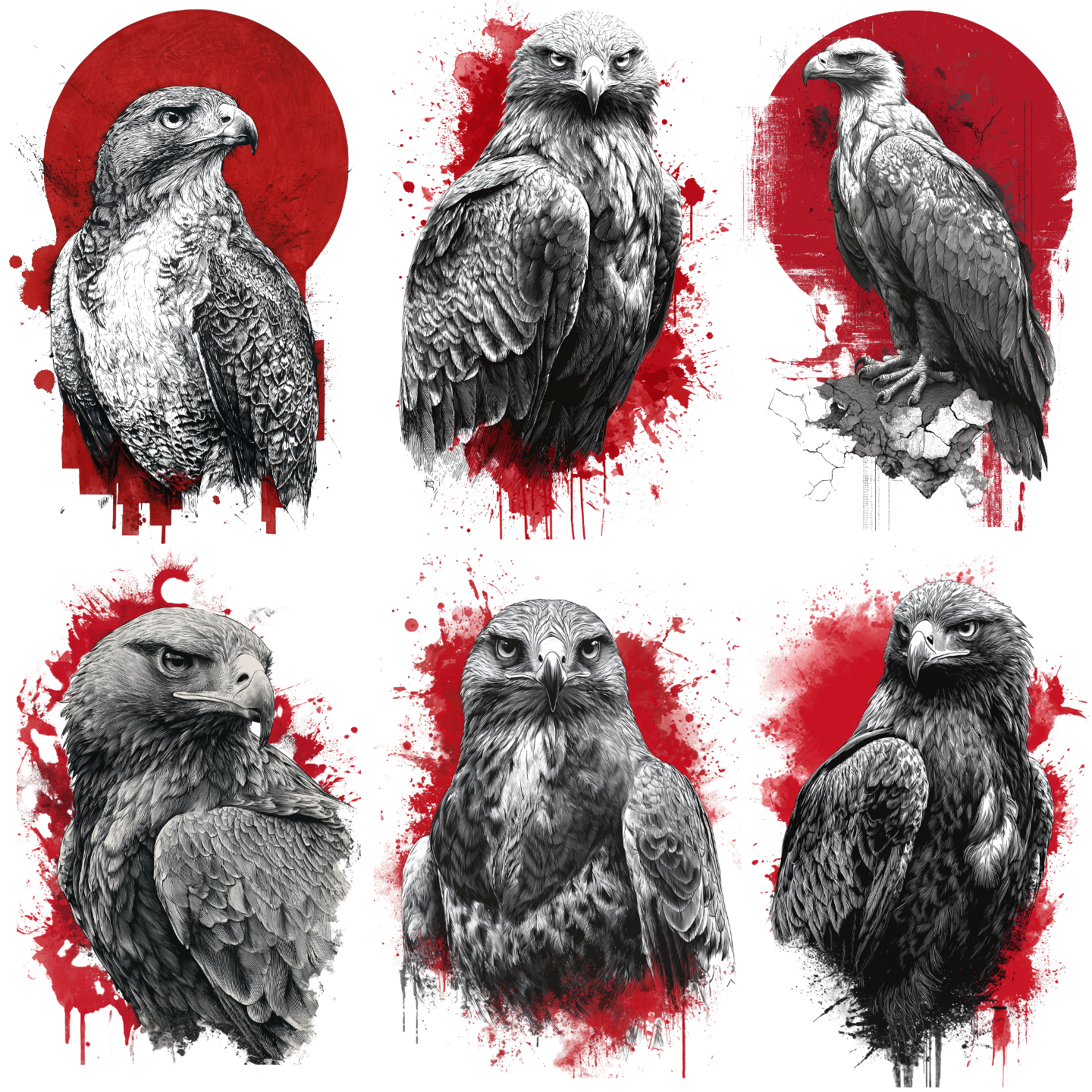 Eagle Tattoo Design Bundle — 90 Files | 4K PNG Collection