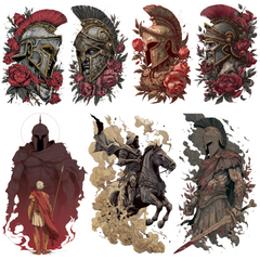 Spartan Tattoo Design Bundle — 150 Files | 4K PNG Warrior Art Collection