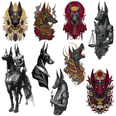 70 Anubis Tattoo Designs Bundle | 4K PNG