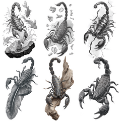 Scorpion Tattoo Design Bundle — 77 Files | 4K PNG Art Collection