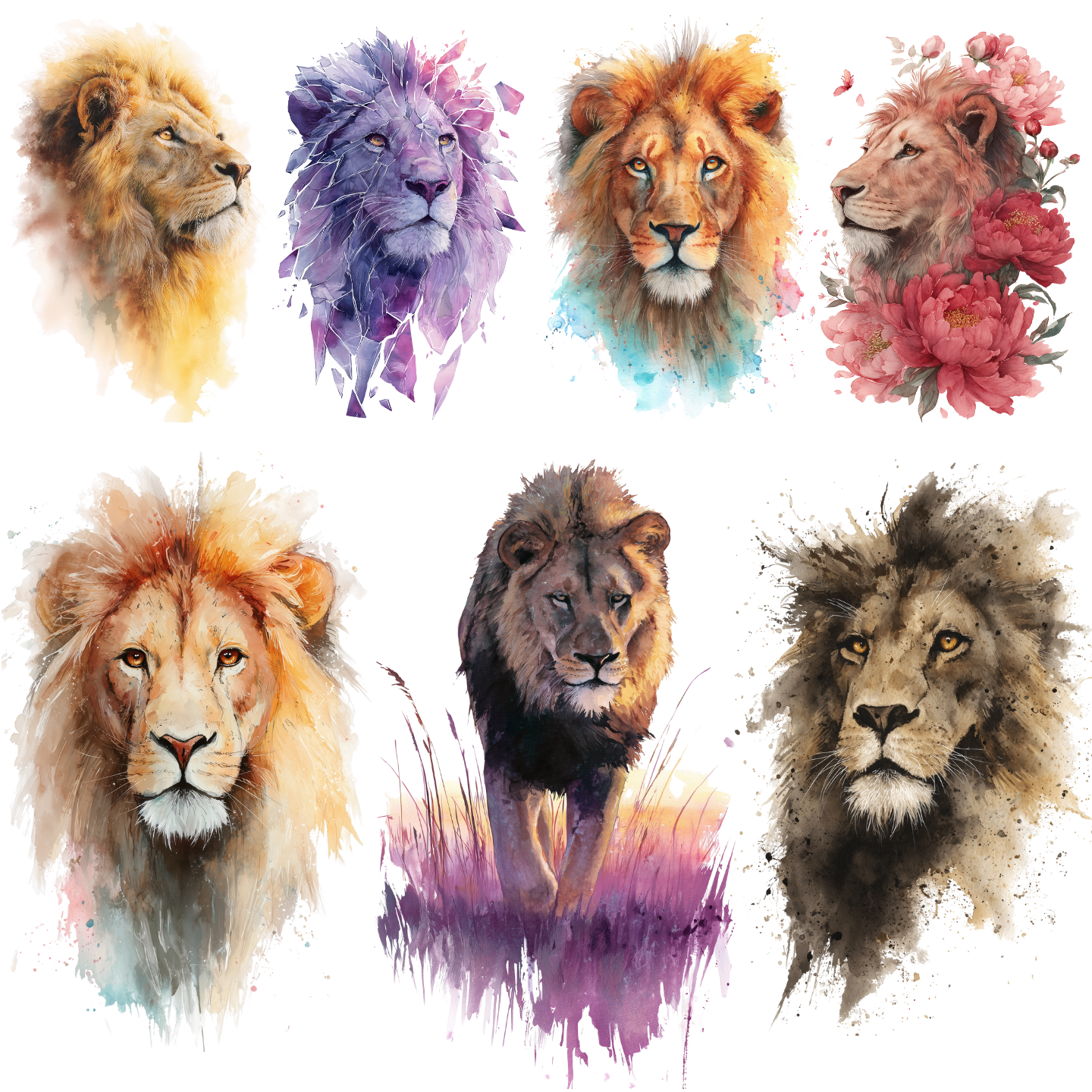 150 Lion Tattoo Designs | Powerful 4K PNG Art Bundle