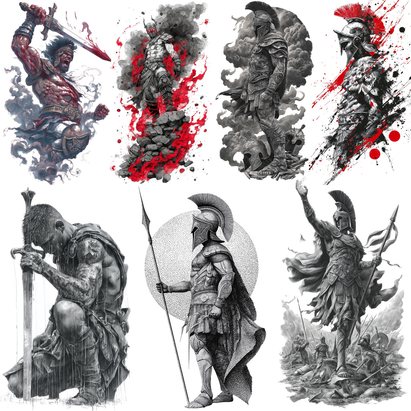 120 Ares Tattoo Designs Bundle | 4K PNG