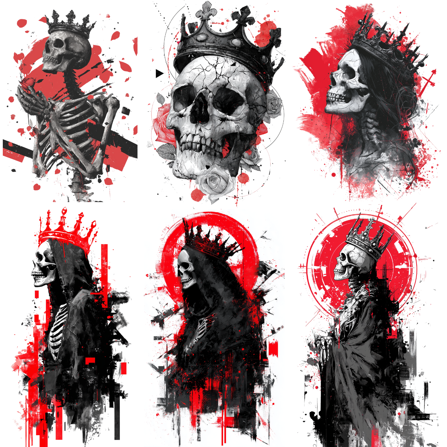 Skull Queen Tattoo Design Bundle — 145 Files | 4K PNG Art Collection
