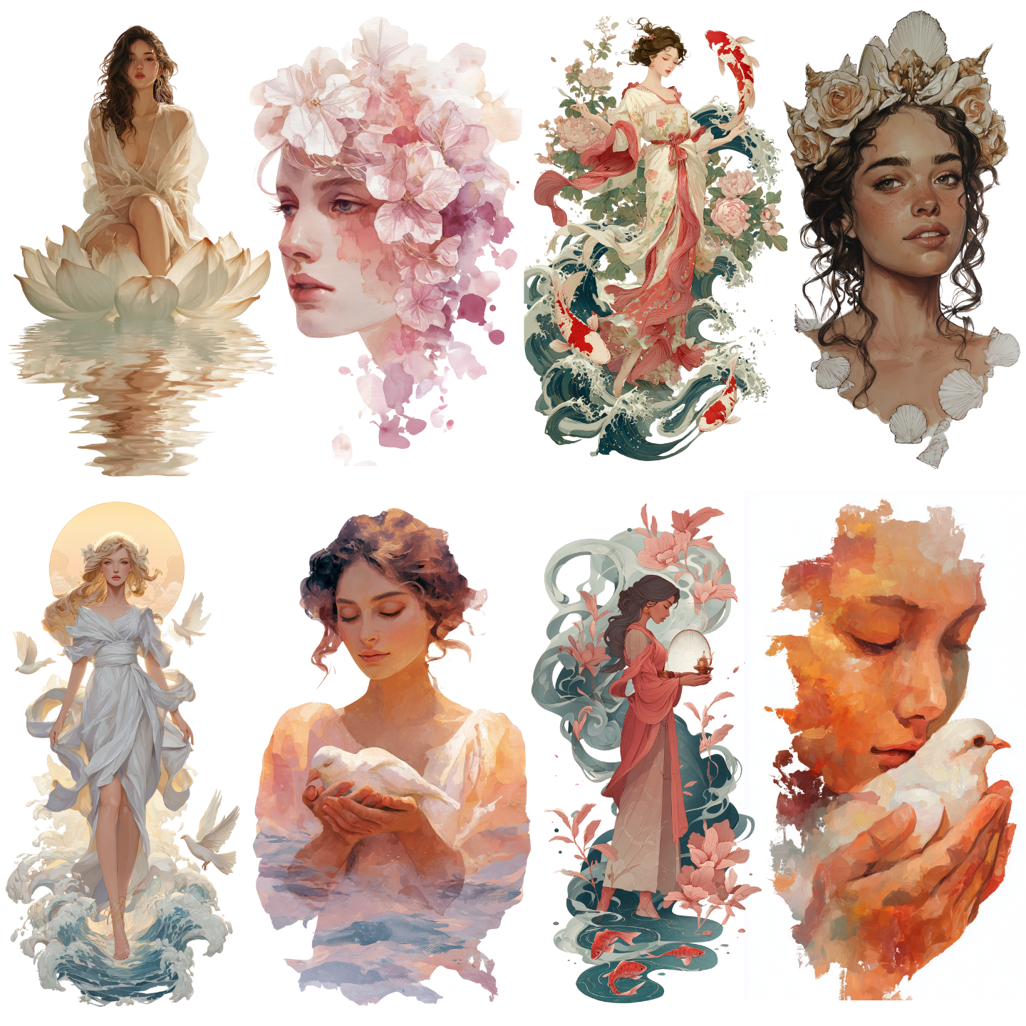 65 Aphrodite Tattoo Designs Bundle | 4K PNG